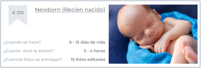 precio sesión recién nacido